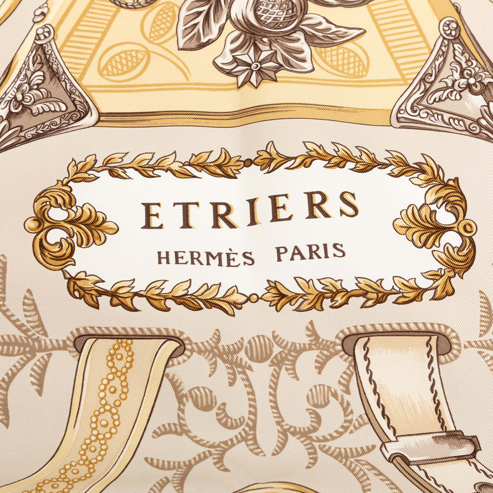 Pre-Loved Hermes Etriers Silk Scarf 90 - Picture 4 of 7